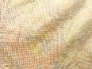 アンティーク　花模様織出し本場大島紬着物